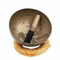 [old], Buddhist [real Antique] Hand Beaten [jambati] Singing Bowl, [select Accessories]