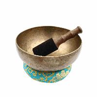 [old], Buddhist [real Antique] Hand Beaten [jambati] Singing Bowl, [select Accessories]