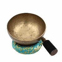 [old], Buddhist [real Antique] Hand Beaten [jambati] Singing Bowl, [select Accessories]