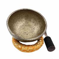 [old], Buddhist [real Antique] Hand Beaten [jambati] Singing Bowl, [select Accessories]