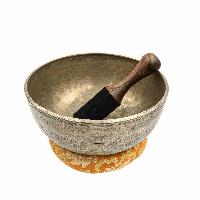 [old], Buddhist [real Antique] Hand Beaten [jambati] Singing Bowl, [select Accessories]