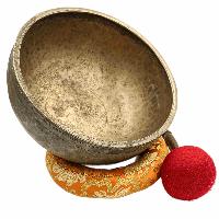 [old], Buddhist [real Antique] Hand Beaten [jambati] Singing Bowl, [select Accessories]