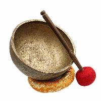 [old], Buddhist [real Antique] Hand Beaten [jambati] Singing Bowl, [select Accessories]
