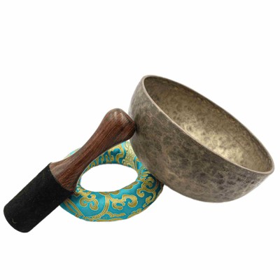 [old], Buddhist [real Antique] Hand Beaten [jambati] Singing Bowl, [select Accessories]