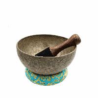 [old], Buddhist [real Antique] Hand Beaten [jambati] Singing Bowl, [select Accessories]