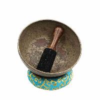 [old], Buddhist [real Antique] Hand Beaten [jambati] Singing Bowl, [select Accessories]
