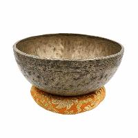 [old], Buddhist [real Antique] Hand Beaten [jambati] Singing Bowl, [select Accessories]