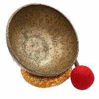 [old], Buddhist [real Antique] Hand Beaten [jambati] Singing Bowl, [select Accessories]