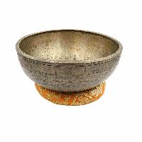 [old], Buddhist [real Antique] Hand Beaten [jambati] Singing Bowl, [select Accessories]