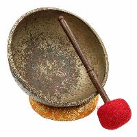 [old], Buddhist [real Antique] Hand Beaten [jambati] Singing Bowl, [select Accessories]