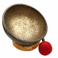 [old], Buddhist [real Antique] Hand Beaten [jambati] Singing Bowl, [select Accessories]
