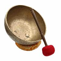 [old], Buddhist [real Antique] Hand Beaten [jambati] Singing Bowl, [select Accessories]