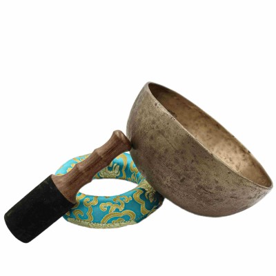 [old], Buddhist [real Antique] Hand Beaten [jambati] Singing Bowl, [select Accessories]