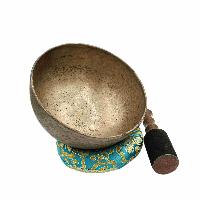 [old], Buddhist [real Antique] Hand Beaten [jambati] Singing Bowl, [select Accessories]