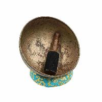 [old], Buddhist [real Antique] Hand Beaten [jambati] Singing Bowl, [select Accessories]