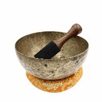 [old], Buddhist [real Antique] Hand Beaten [jambati] Singing Bowl, [select Accessories]