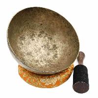 [old], Buddhist [real Antique] Hand Beaten [jambati] Singing Bowl, [select Accessories]