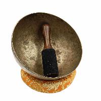 [old], Buddhist [real Antique] Hand Beaten [jambati] Singing Bowl, [select Accessories]