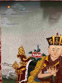 Buddhist Hand Painted Thangka Of Karmapa, [real Gold,hand Painted]