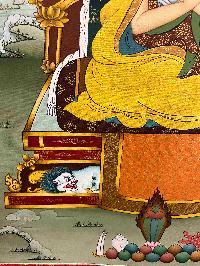 Buddhist Hand Painted Thangka Of Karmapa, [real Gold,hand Painted]