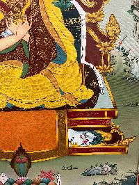 Buddhist Hand Painted Thangka Of Karmapa, [real Gold,hand Painted]