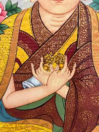 Buddhist Hand Painted Thangka Of Karmapa, [real Gold,hand Painted]