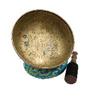 [old], Buddhist [real Antique] Hand Beaten [jambati] Singing Bowl, [select Accessories]