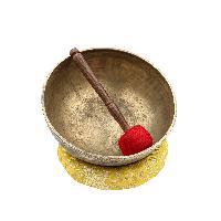 [old], Buddhist [real Antique] Hand Beaten [jambati] Singing Bowl, [select Accessories]