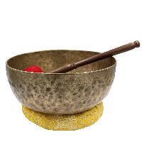 [old], Buddhist [real Antique] Hand Beaten [jambati] Singing Bowl, [select Accessories]