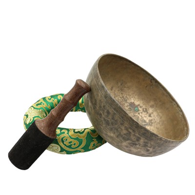 [old], Buddhist [real Antique] Hand Beaten [jambati] Singing Bowl, [select Accessories]