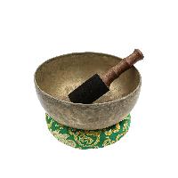 [old], Buddhist [real Antique] Hand Beaten [jambati] Singing Bowl, [select Accessories]