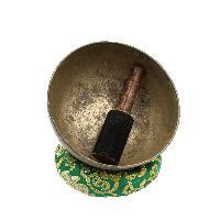 [old], Buddhist [real Antique] Hand Beaten [jambati] Singing Bowl, [select Accessories]