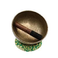 [old], Buddhist [real Antique] Hand Beaten [jambati] Singing Bowl, [select Accessories]
