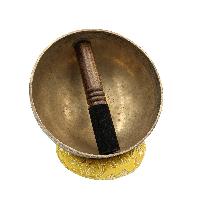 [old], Buddhist [real Antique] Hand Beaten [jambati] Singing Bowl, [select Accessories]