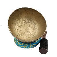 [old], Buddhist [real Antique] Hand Beaten [jambati] Singing Bowl, [select Accessories]