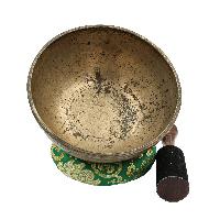 [old], Buddhist [real Antique] Hand Beaten [jambati] Singing Bowl, [select Accessories]