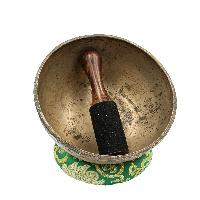 [old], Buddhist [real Antique] Hand Beaten [jambati] Singing Bowl, [select Accessories]