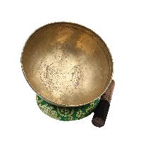 [old], Buddhist [real Antique] Hand Beaten [jambati] Singing Bowl, [select Accessories]