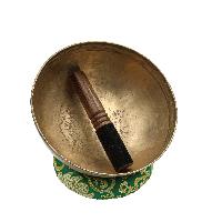 [old], Buddhist [real Antique] Hand Beaten [jambati] Singing Bowl, [select Accessories]