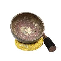 [old], Buddhist [real Antique] Hand Beaten [jambati] Singing Bowl, [select Accessories]