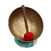 [old], Buddhist [real Antique] Hand Beaten [jambati] Singing Bowl, [select Accessories]