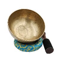 [old], Buddhist [real Antique] Hand Beaten [jambati] Singing Bowl, [select Accessories]