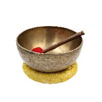 [old], Buddhist [real Antique] Hand Beaten [jambati] Singing Bowl, [select Accessories]