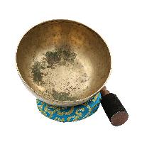[old], Buddhist [real Antique] Hand Beaten [jambati] Singing Bowl, [select Accessories]