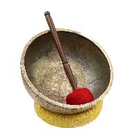 [old], Buddhist [real Antique] Hand Beaten [jambati] Singing Bowl, [select Accessories]