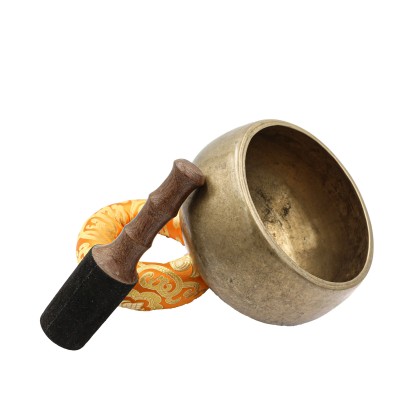 [old], Buddhist [real Antique] Hand Beaten [mani] Singing Bowl, [select Accessories]