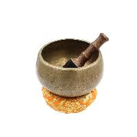 [old], Buddhist [real Antique] Hand Beaten [mani] Singing Bowl, [select Accessories]