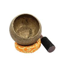 [old], Buddhist [real Antique] Hand Beaten [mani] Singing Bowl, [select Accessories]