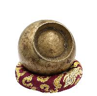 [old], Buddhist [real Antique] Hand Beaten [stand Naga] Singing Bowl, [select Accessories]