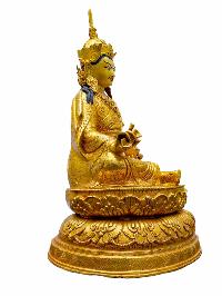 Buddhist Statue Of Padmasambhava [guru Rinpoche]. Finishing [gold Plated]